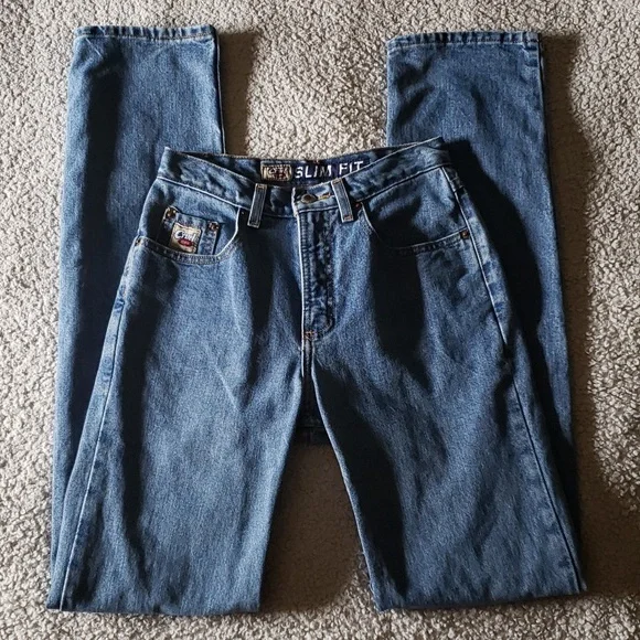 VTG Cruel Girl Slim Fit Cotton Western Medium Wash Denim Jeans
